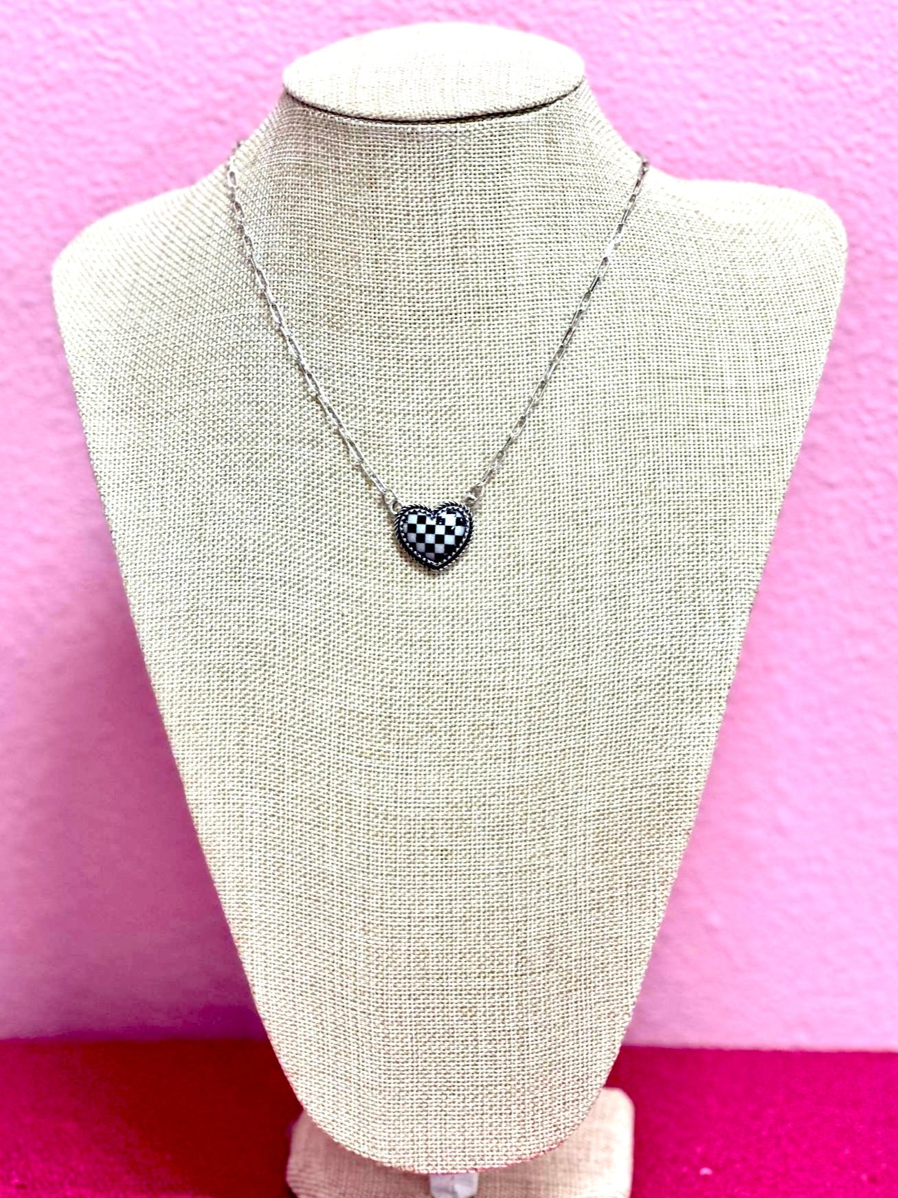 The Checkered Heart Necklace