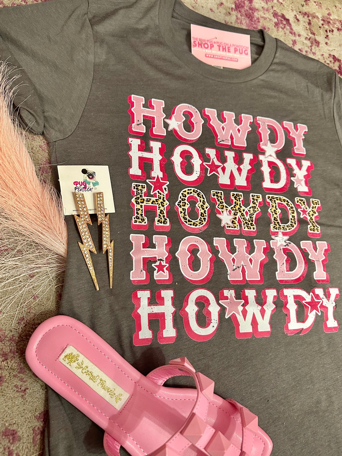 Howdy Howdy Grey Tee
