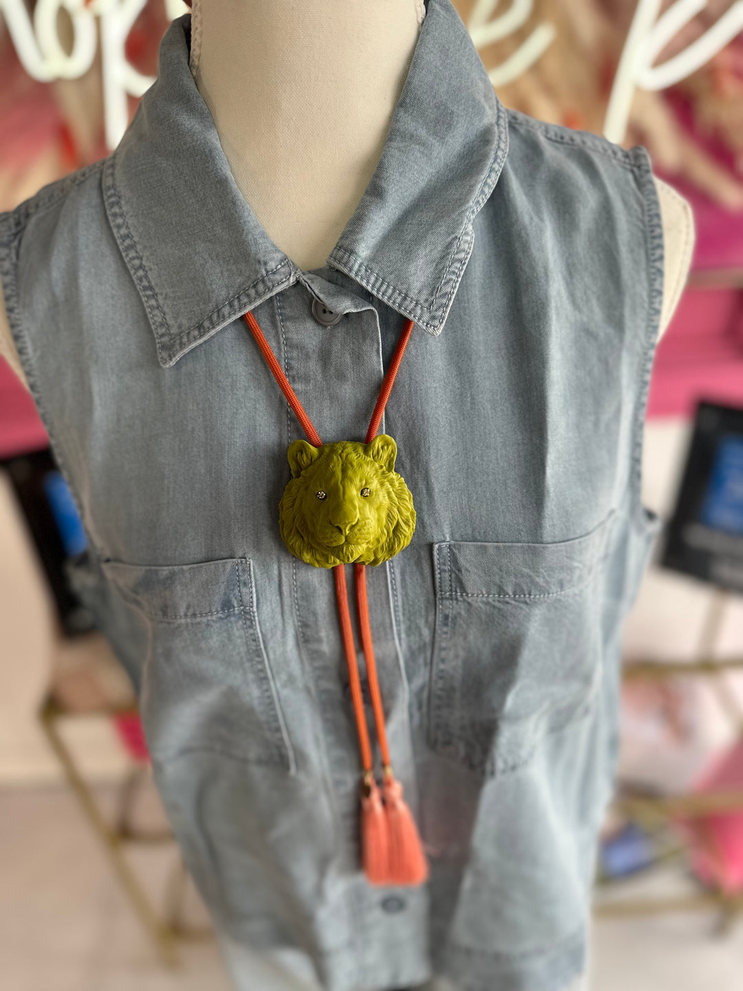 Eye Of The Tiger Tassel Bolo