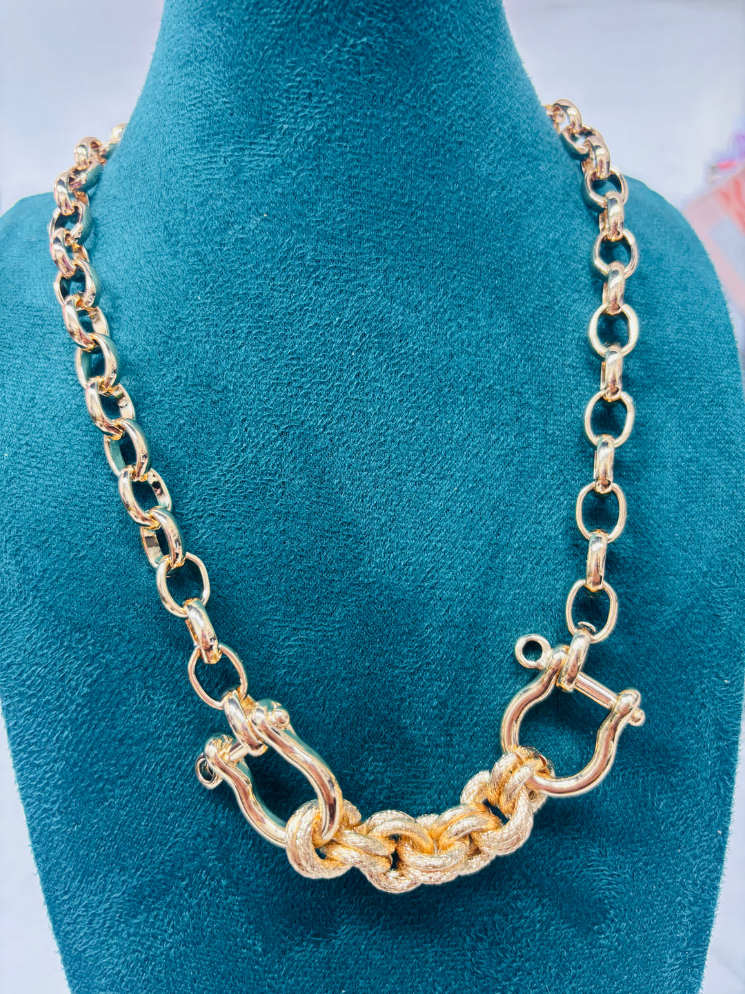 Gold Tack Necklace