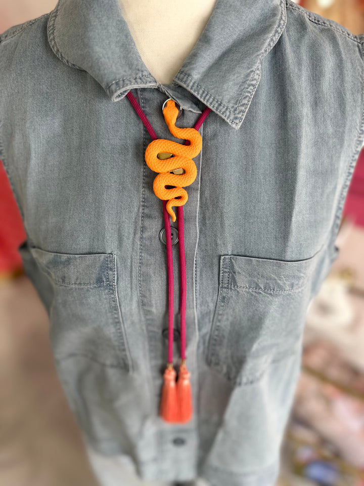 Strike Me Snake Tassel Bolo