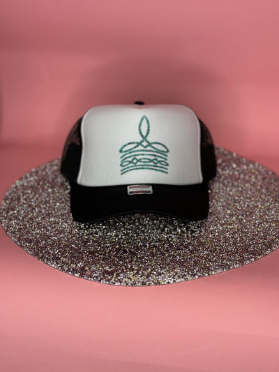 Turquoise Boot Stitch Trucker Hat