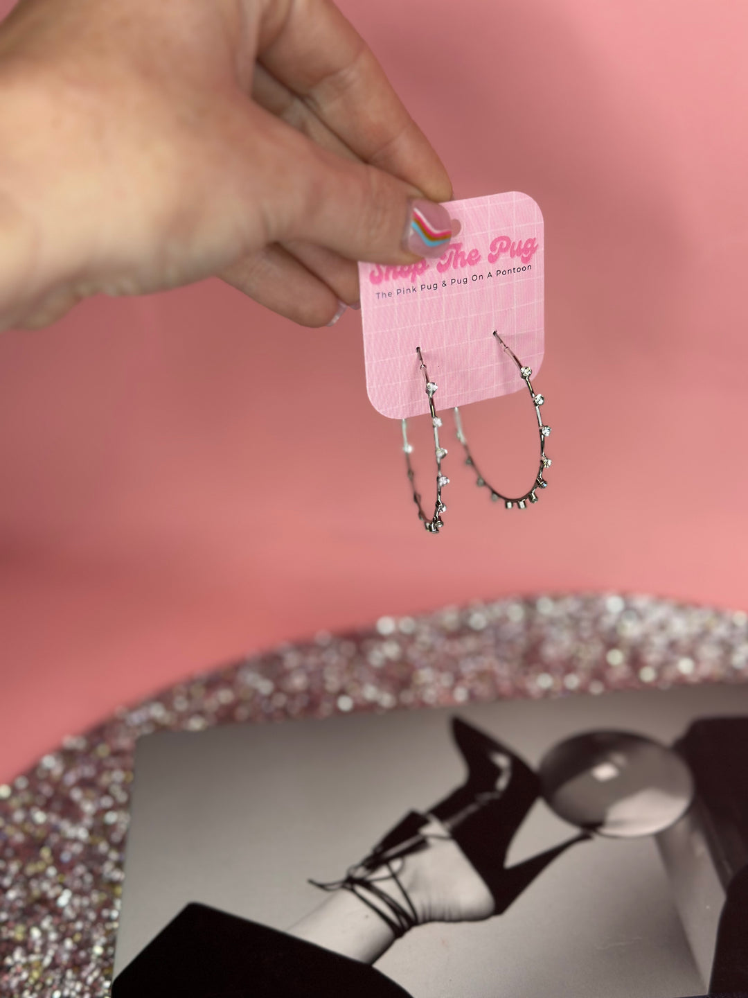 Set In Sparkle Rhinestone Hoops