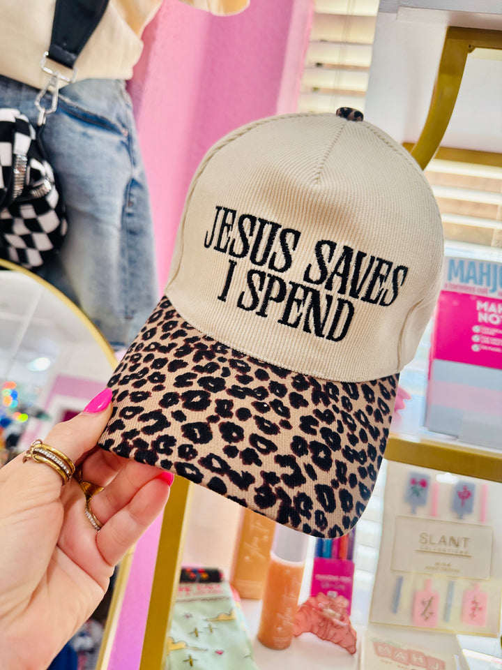 Jesus Saves I Spend Corduroy Trucker Hat