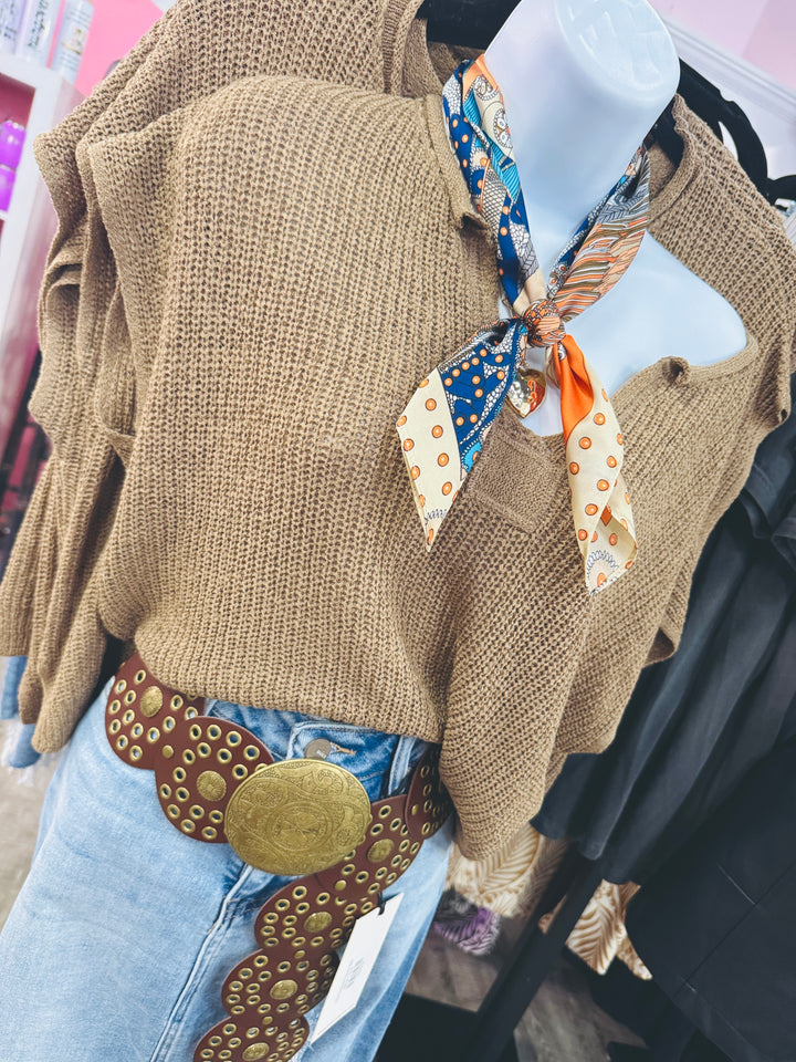 The Rowan Raw Edge Knit Top