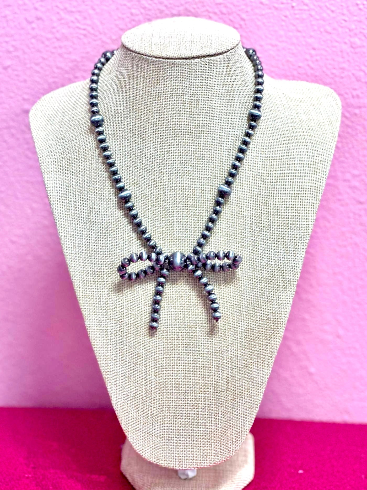 The Pearl Ribbon Beaded Necklace
