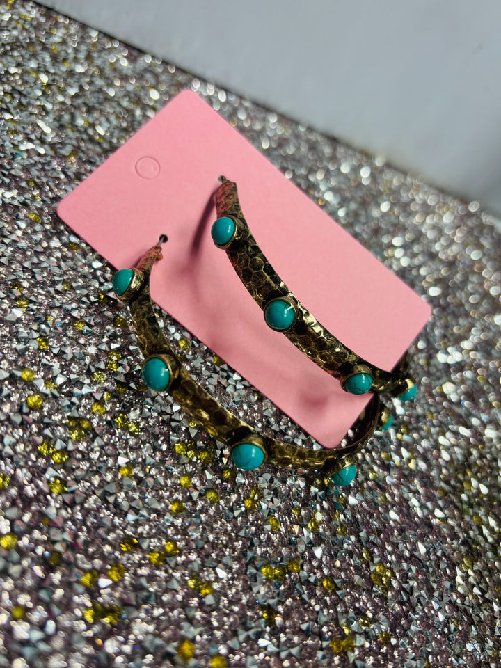 Rhinestone Cowgirl Hoop Earring