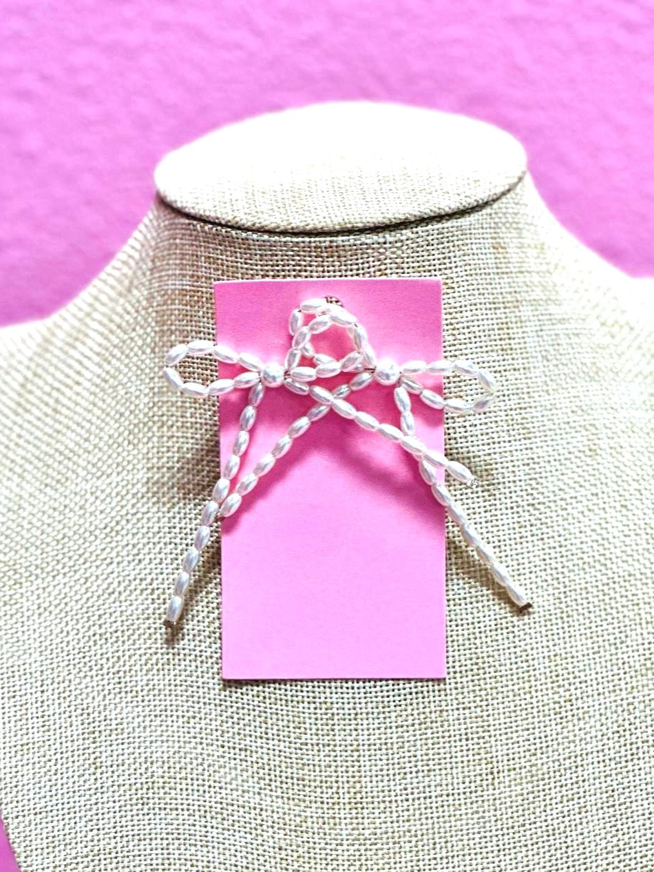 The Colette Pearl Bow Earrings