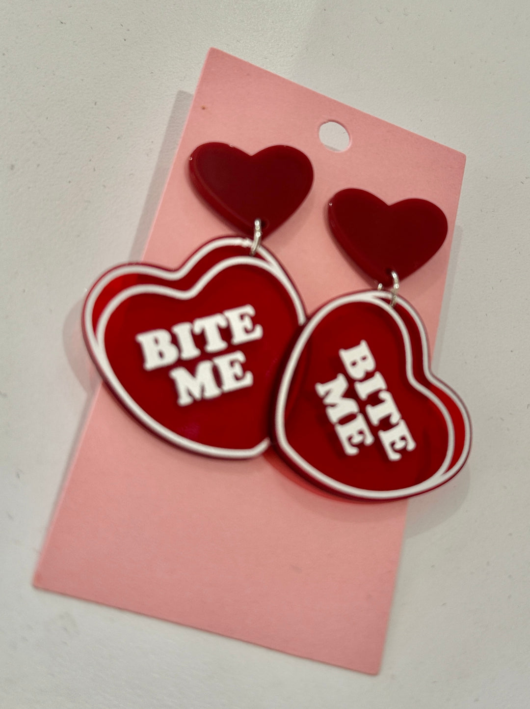 Bite Me Acrylic Earrings