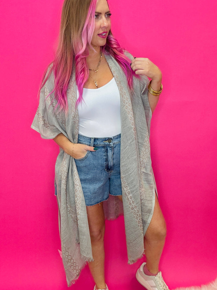 Woven Longline Tribal Kimono