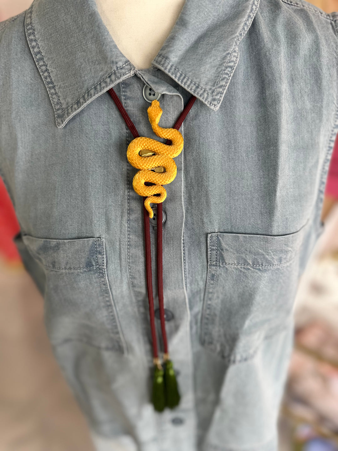 Strike Me Snake Tassel Bolo