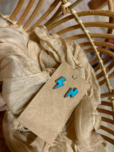 Lightning Bolt Stud Earrings