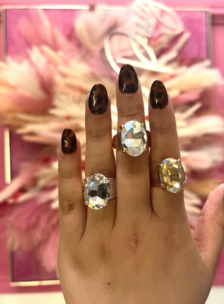The Mackenzie Oval Rhinestone Ring