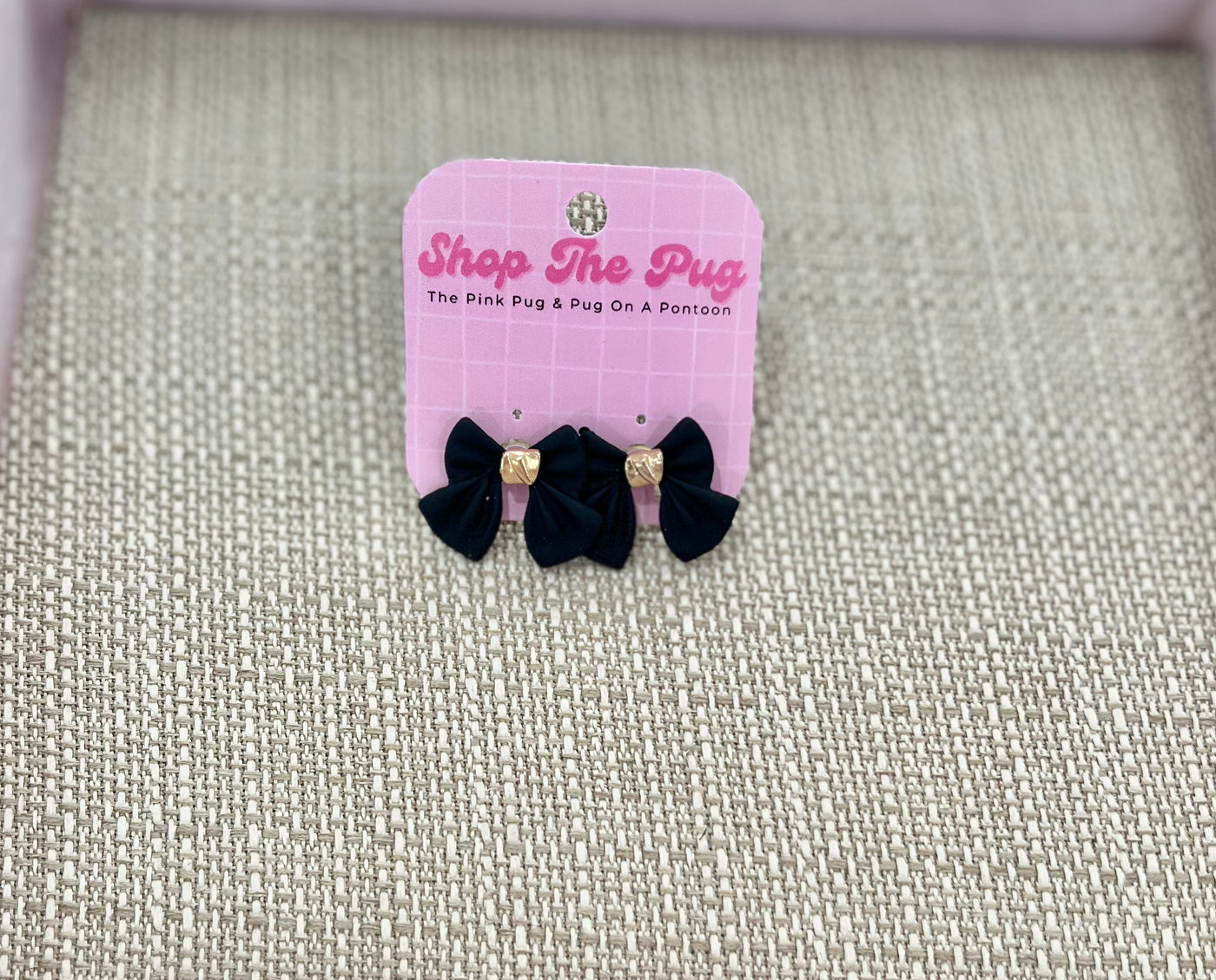 Black Bow Earrings