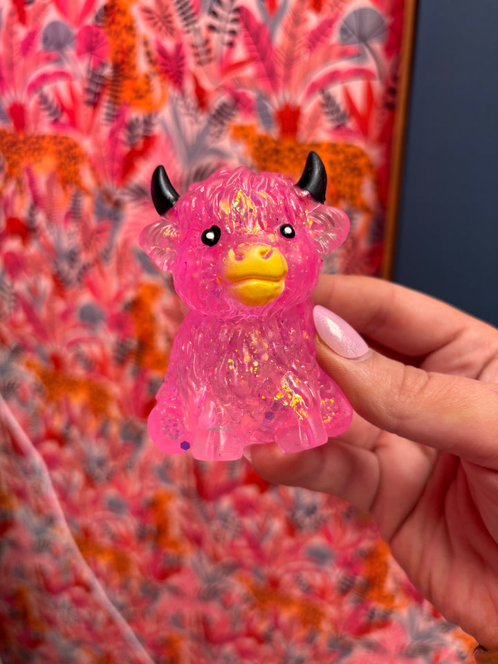 Glitter Highland Cow Squishy