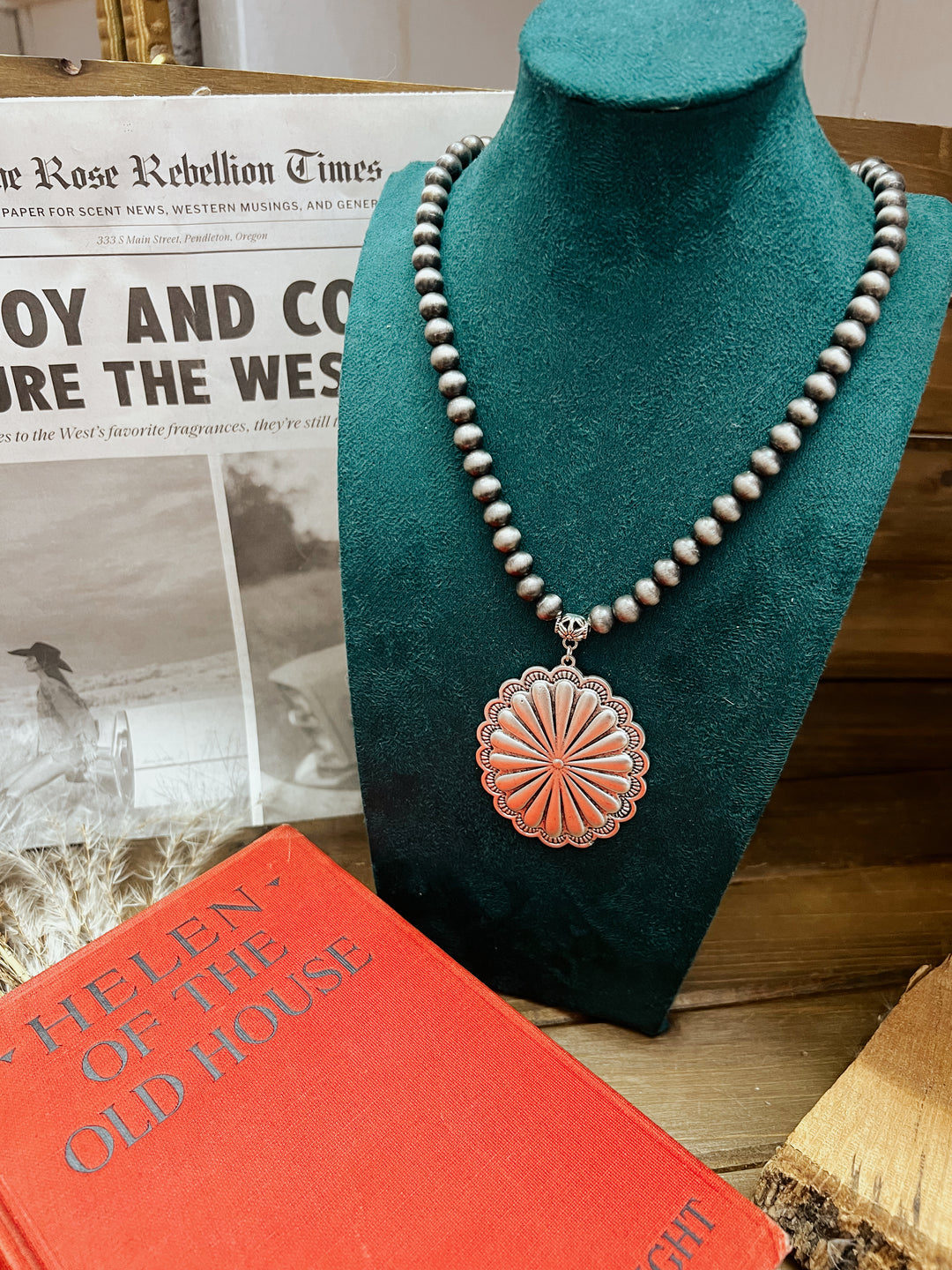 Silver Spur Concho Statement Necklace
