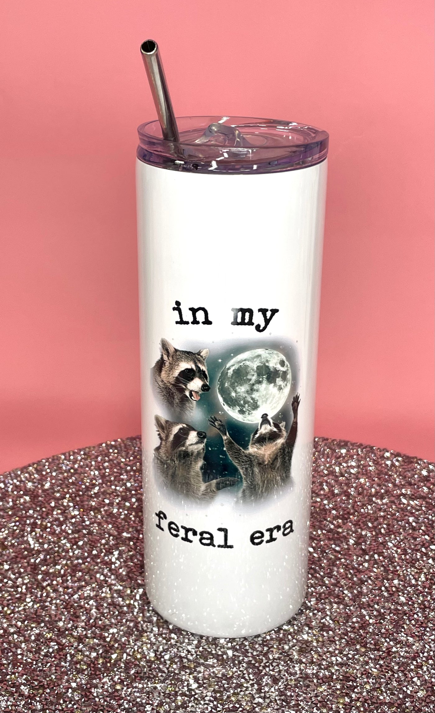 In My Feral Era Racoon Funny Tall Travel Cup