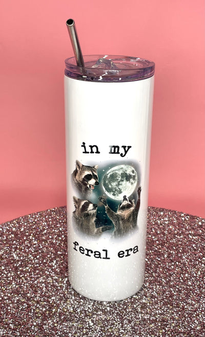 In My Feral Era Racoon Funny Tall Travel Cup
