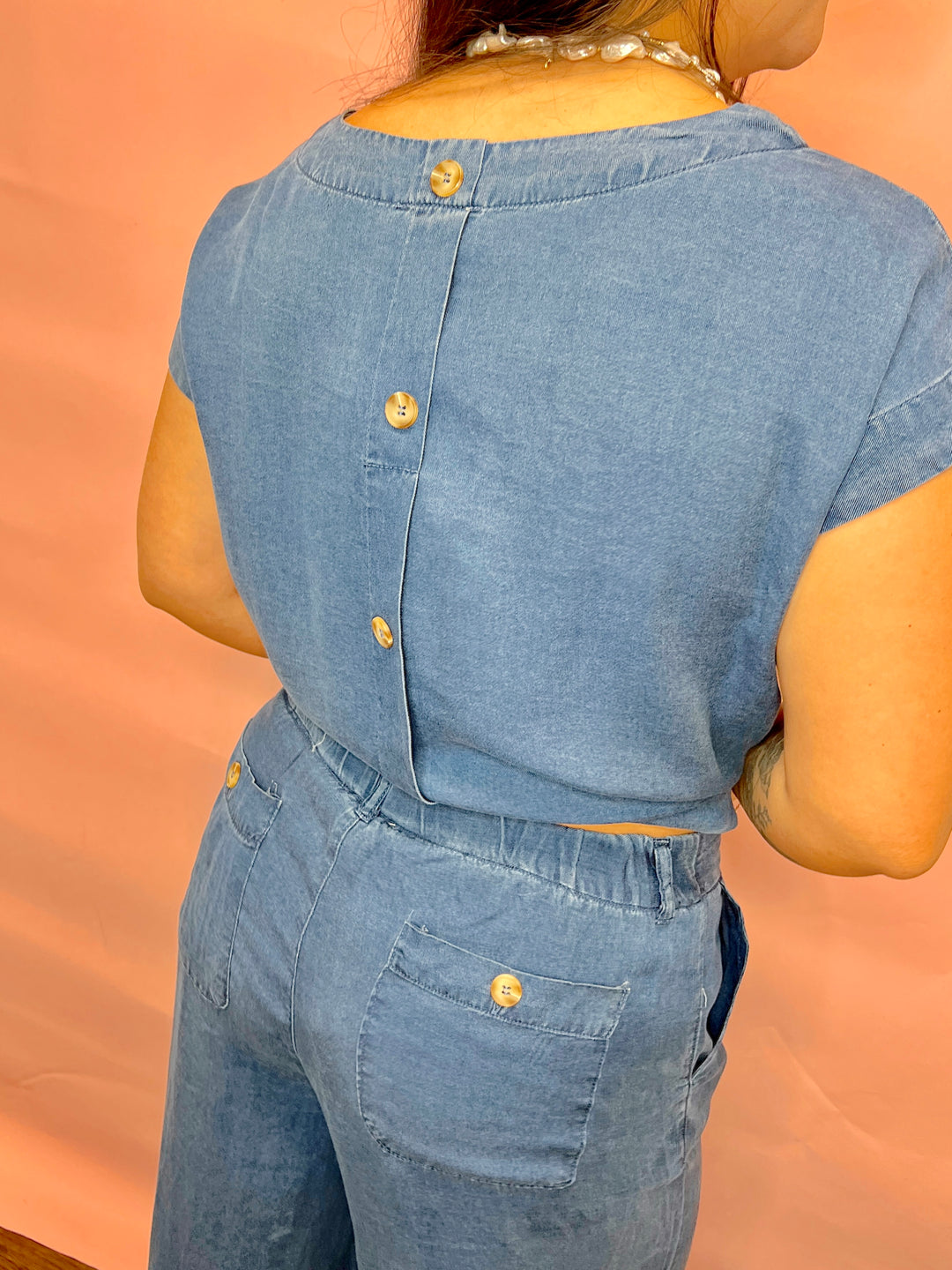The Aubree Chambray Set