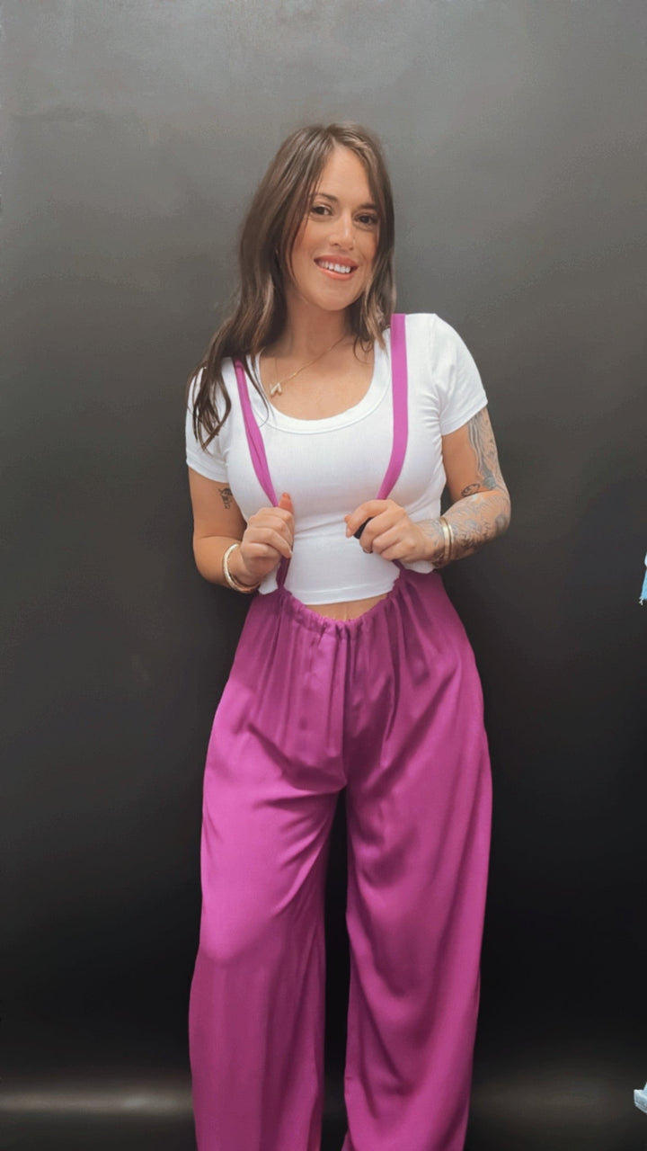 The Lydia Tie Back Suspender Jumpsuit