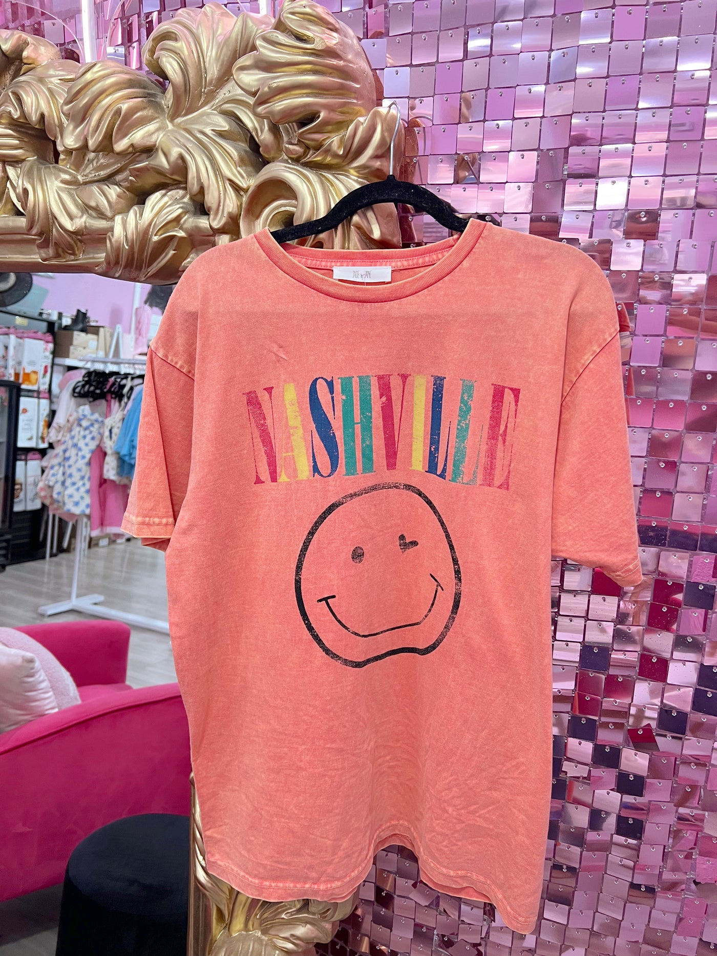 Happy Nashville Washed Graphic Tee