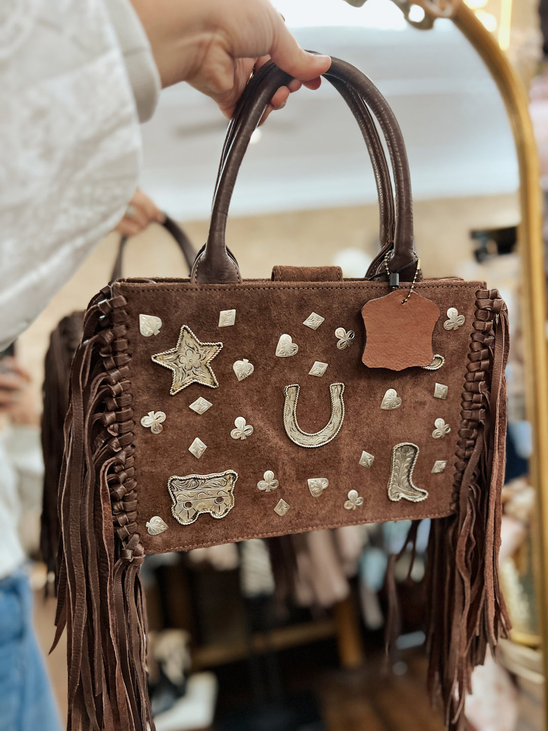 Wild West Fringe & Stud Bag