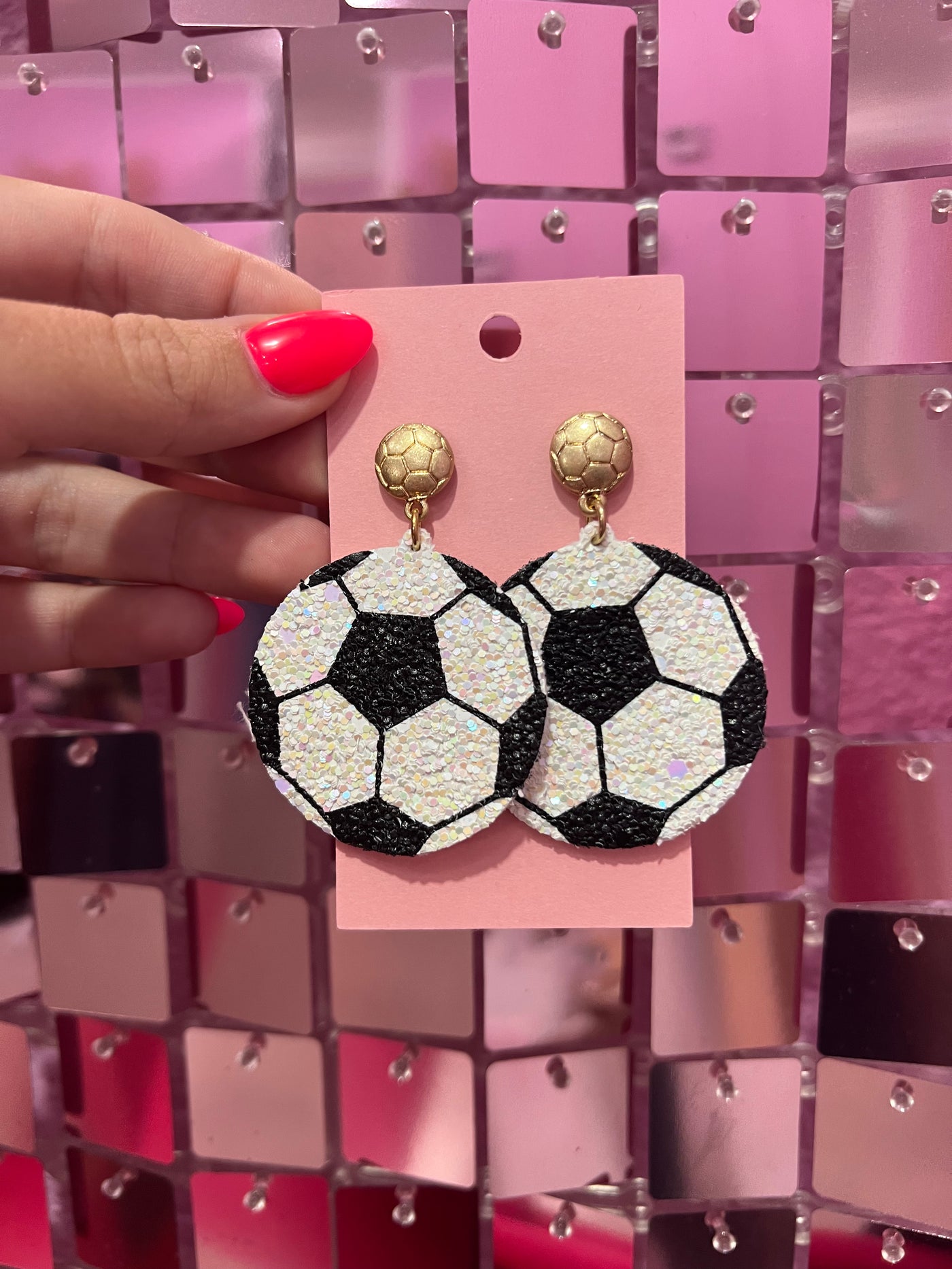 Goal Glitter Earrings