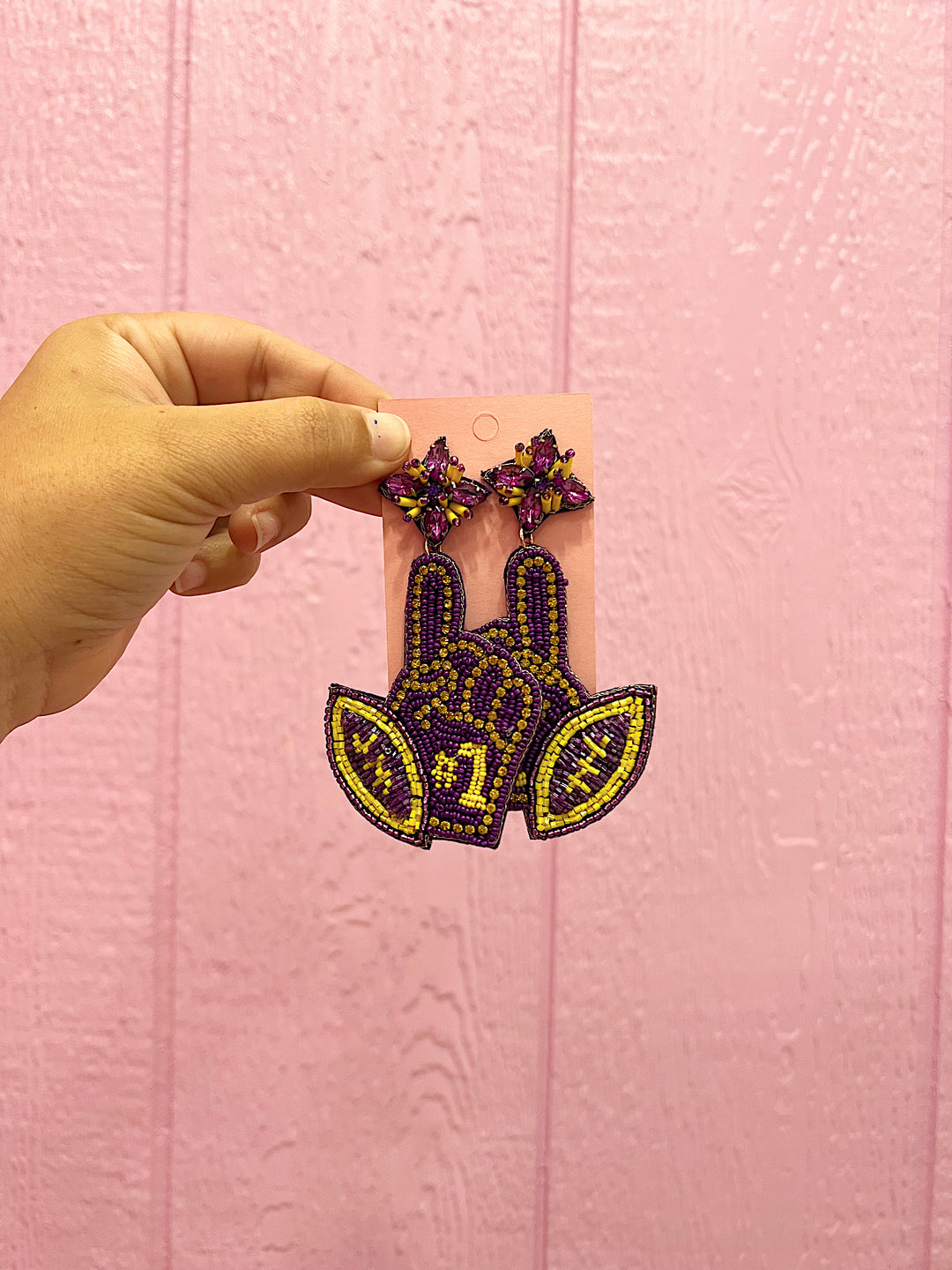 Foam Finger Fan Earrings