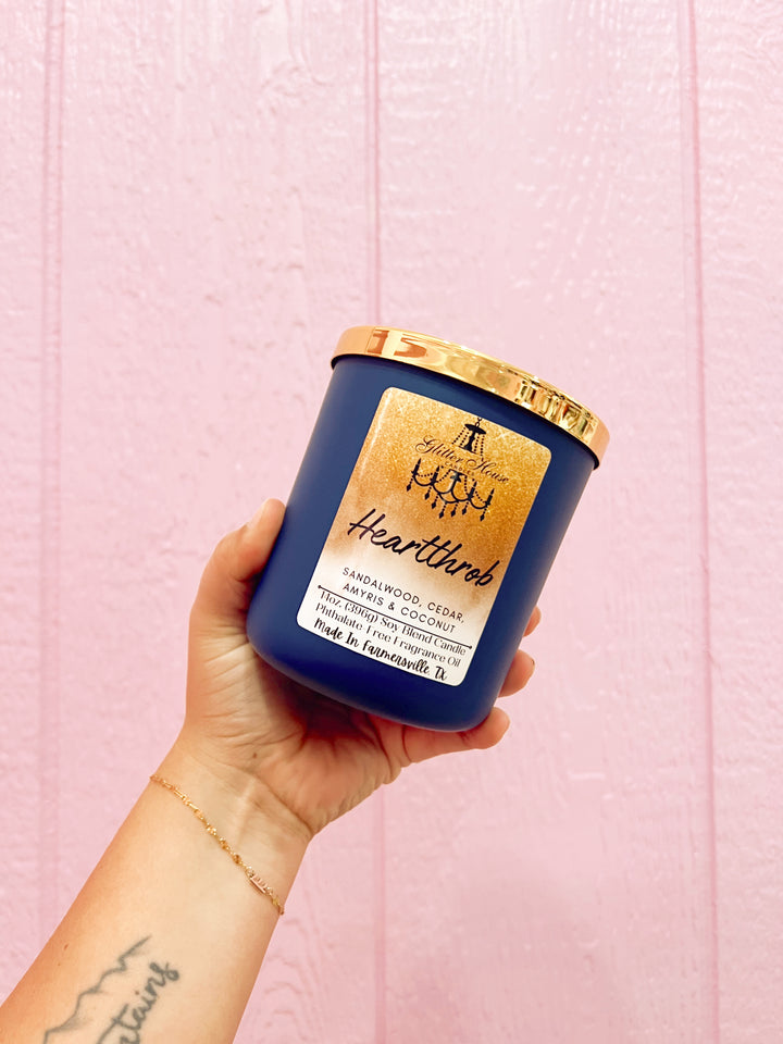 Glitter House Candles 14oz Matte Navy Candle