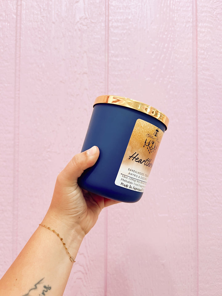 Glitter House Candles 14oz Matte Navy Candle