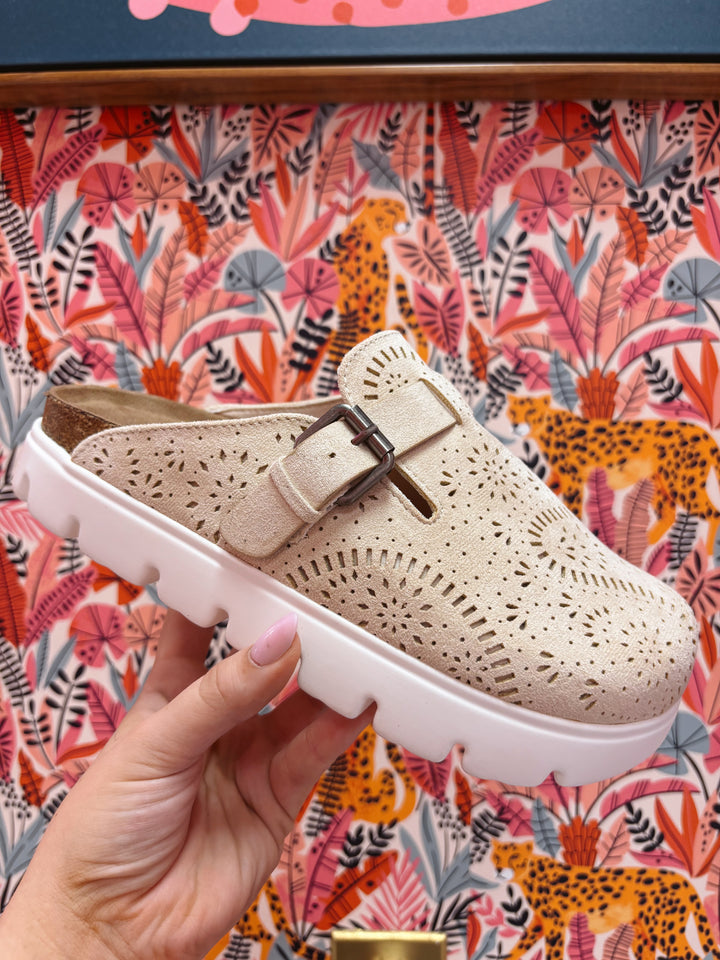 Boho Luxe Platform Mule Shoes