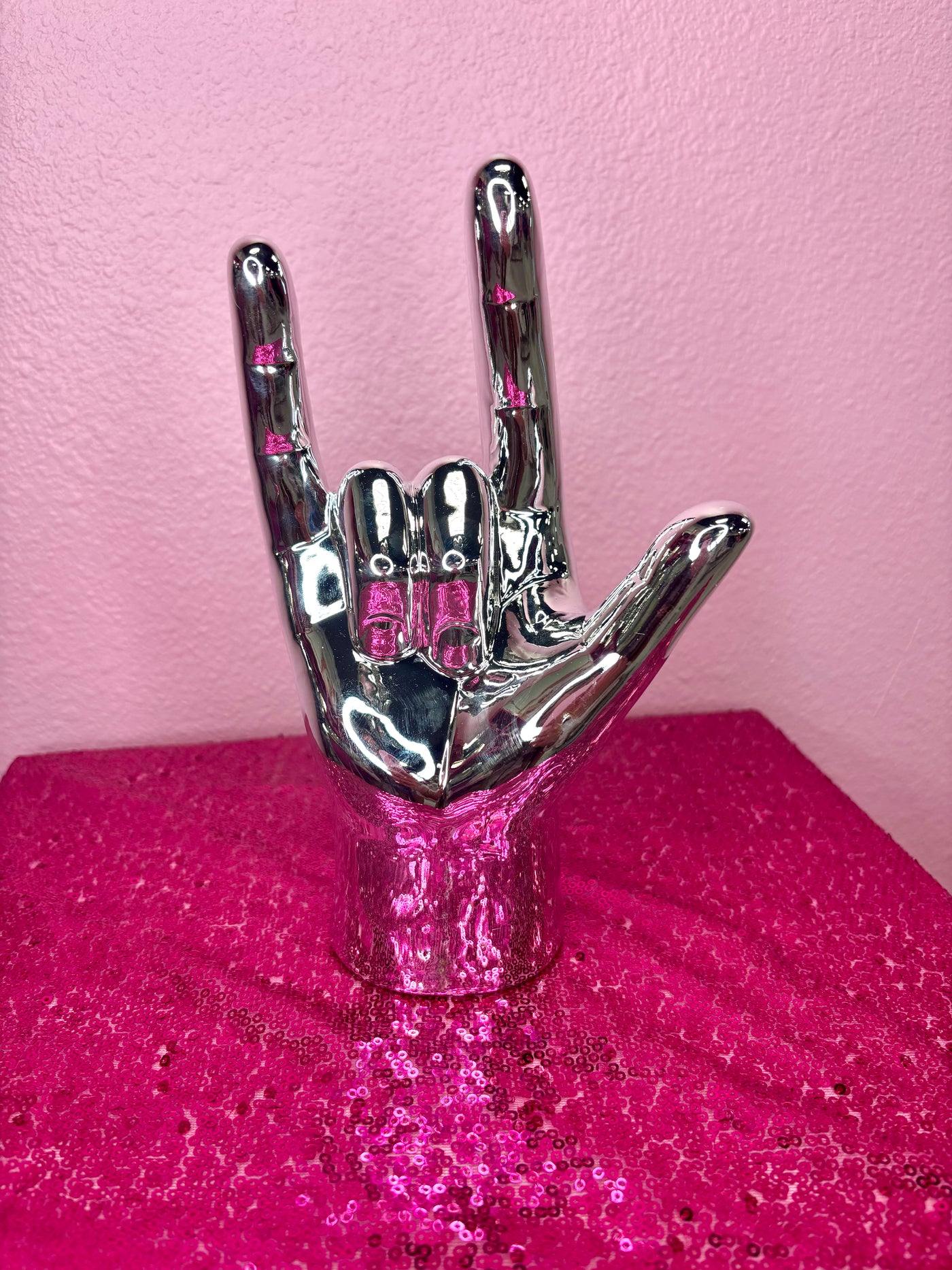I Love You Hand Table Top Sculpture
