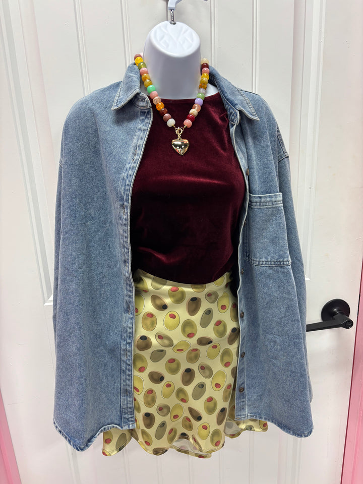 Velvet Crush Ruched Tank