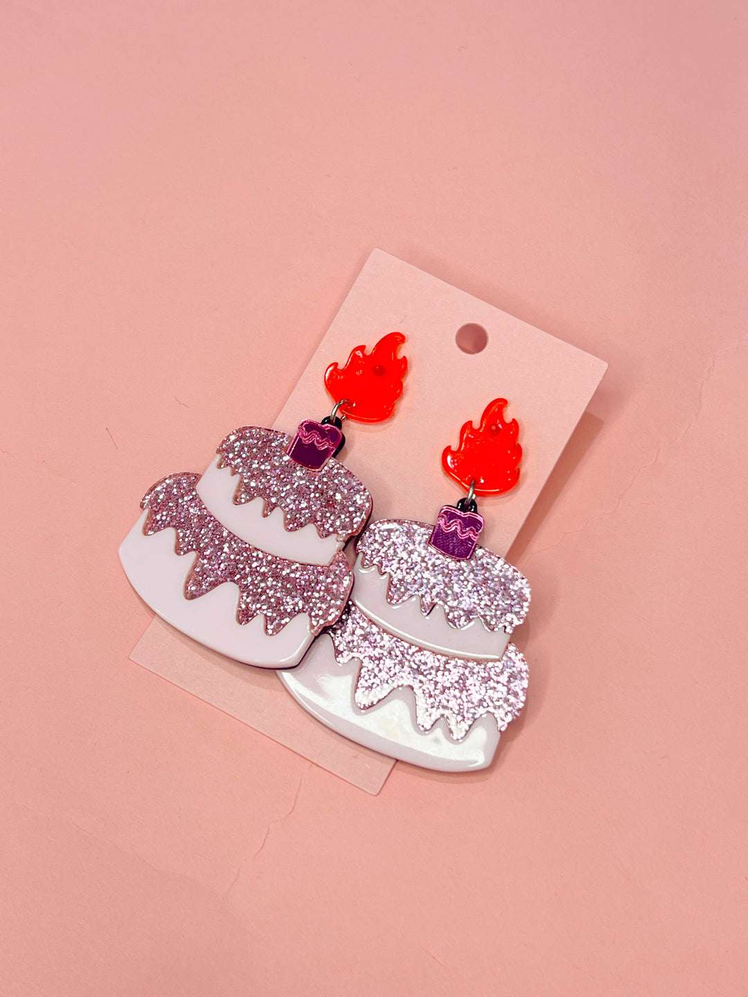 Lit Cake Acrylic Earring