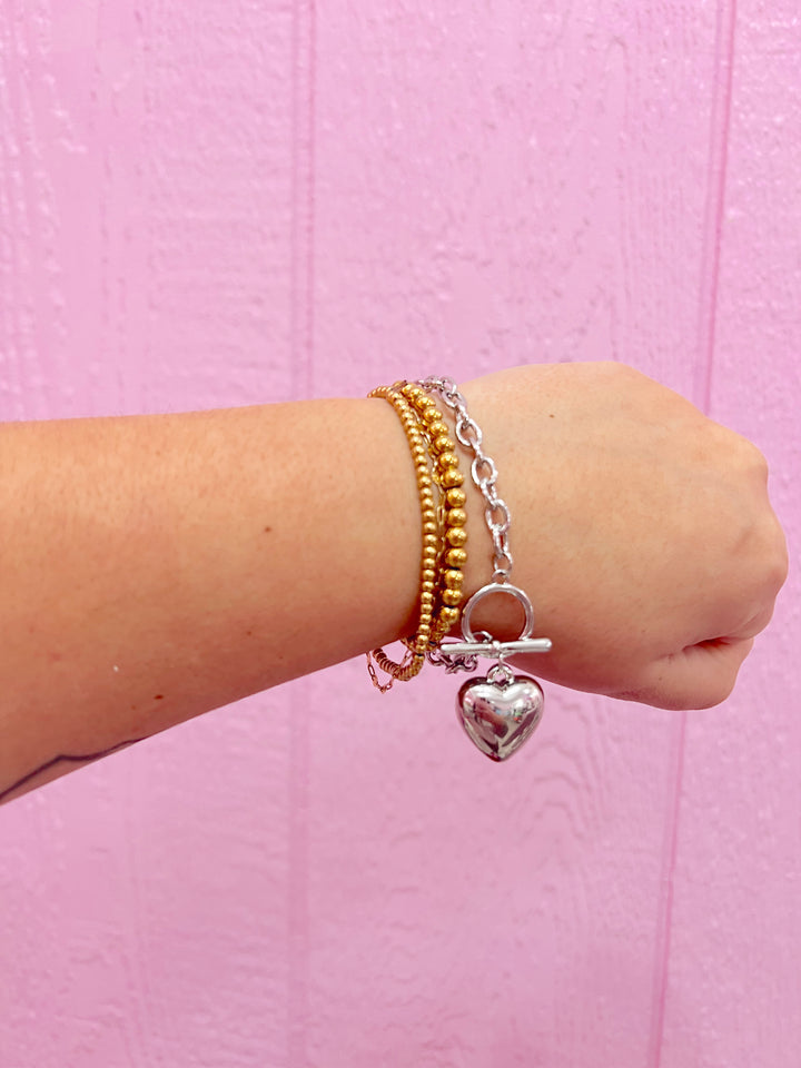 Hearts On My Sleeve Bracelet