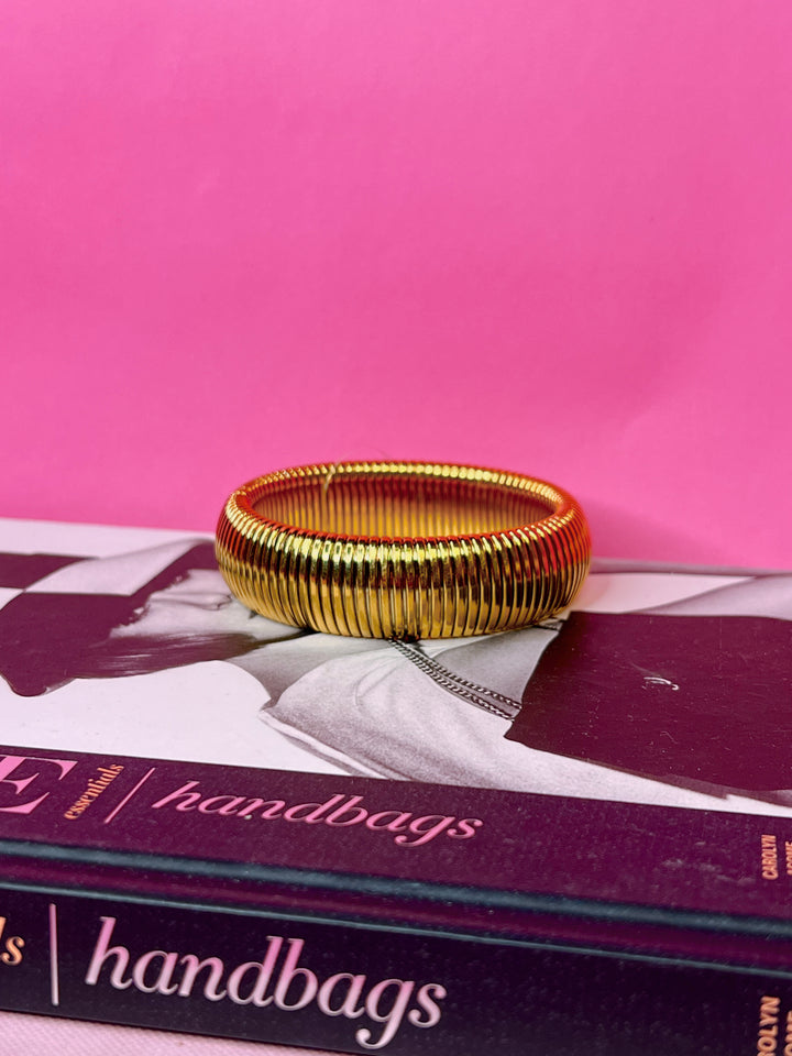 Baia Thick Coil Bangle Bracelet