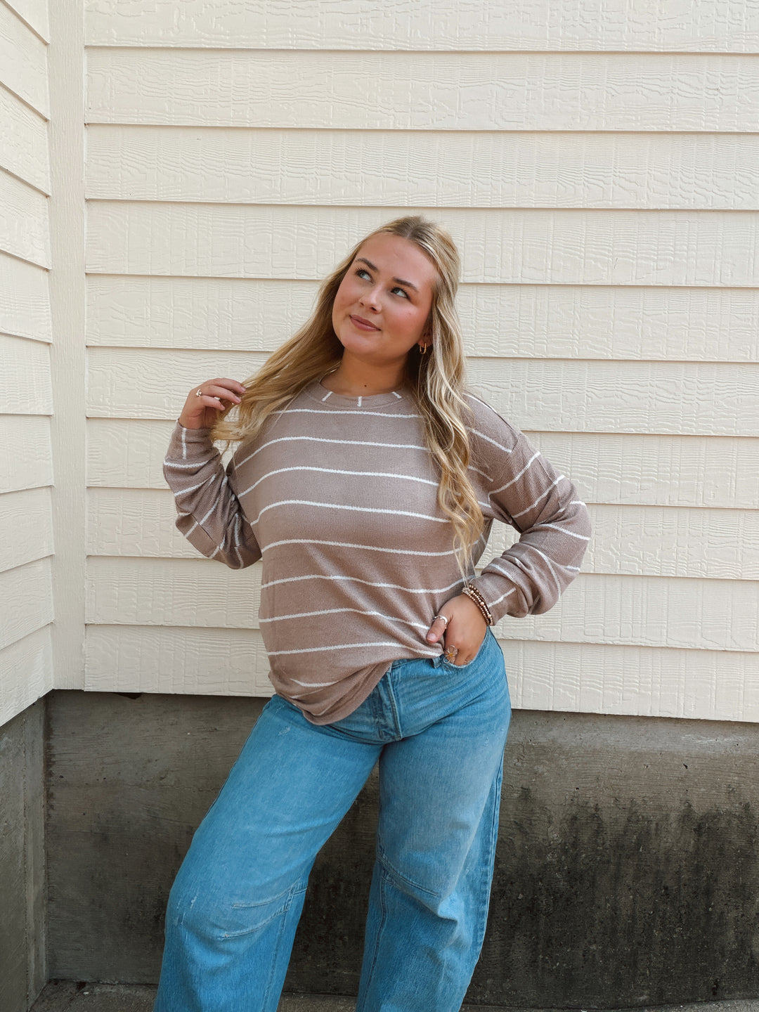 Stripes & Snuggles Knit Top