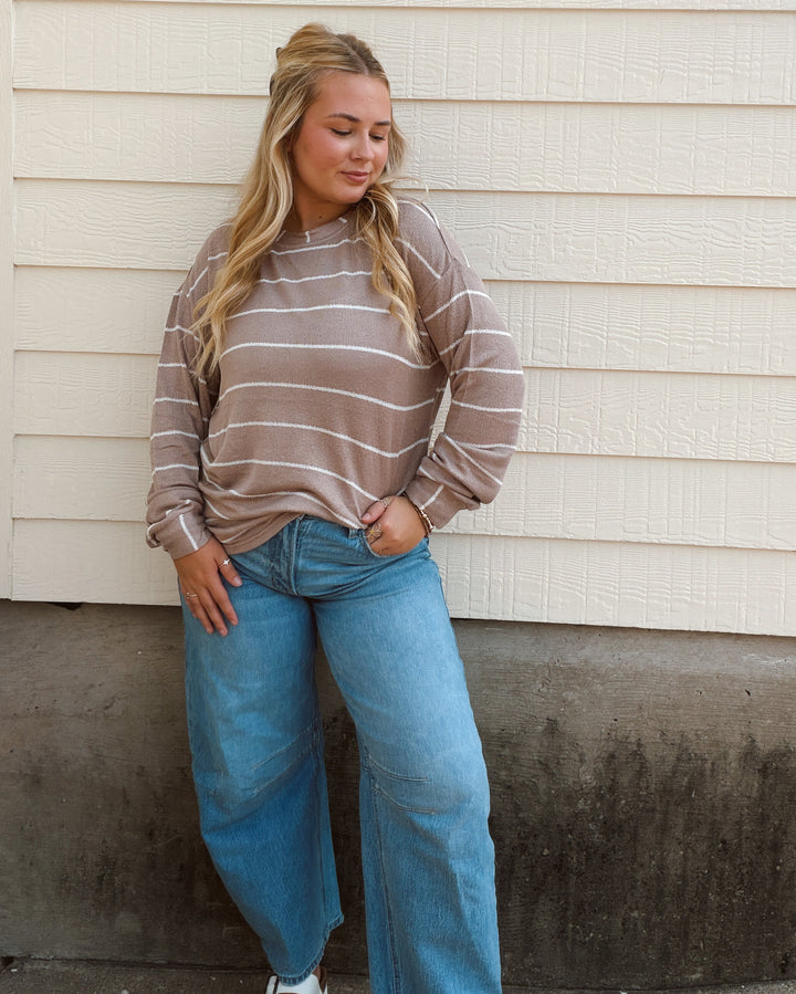 Stripes & Snuggles Knit Top