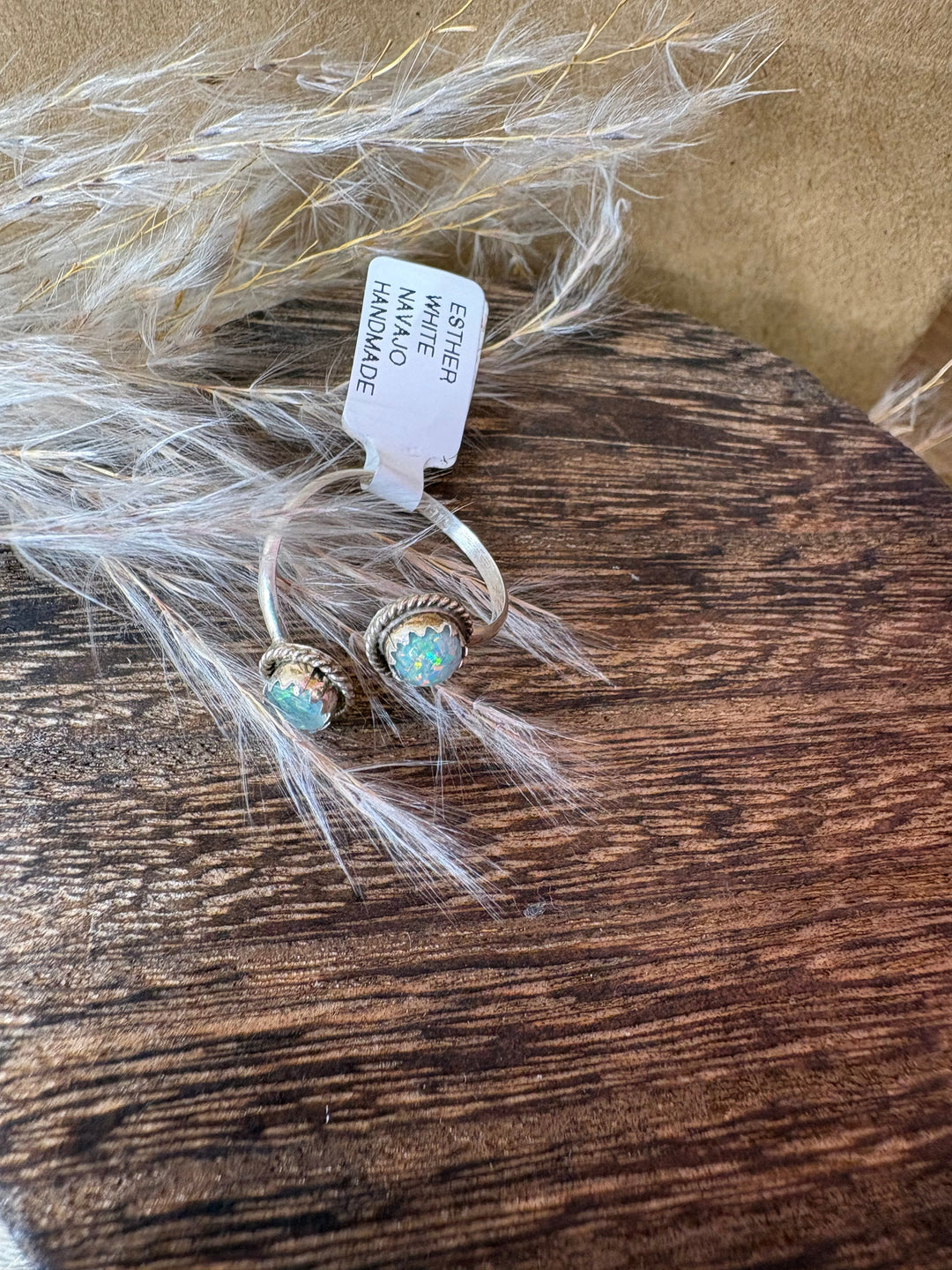 Authentic Esther Opal Adjustable Ring
