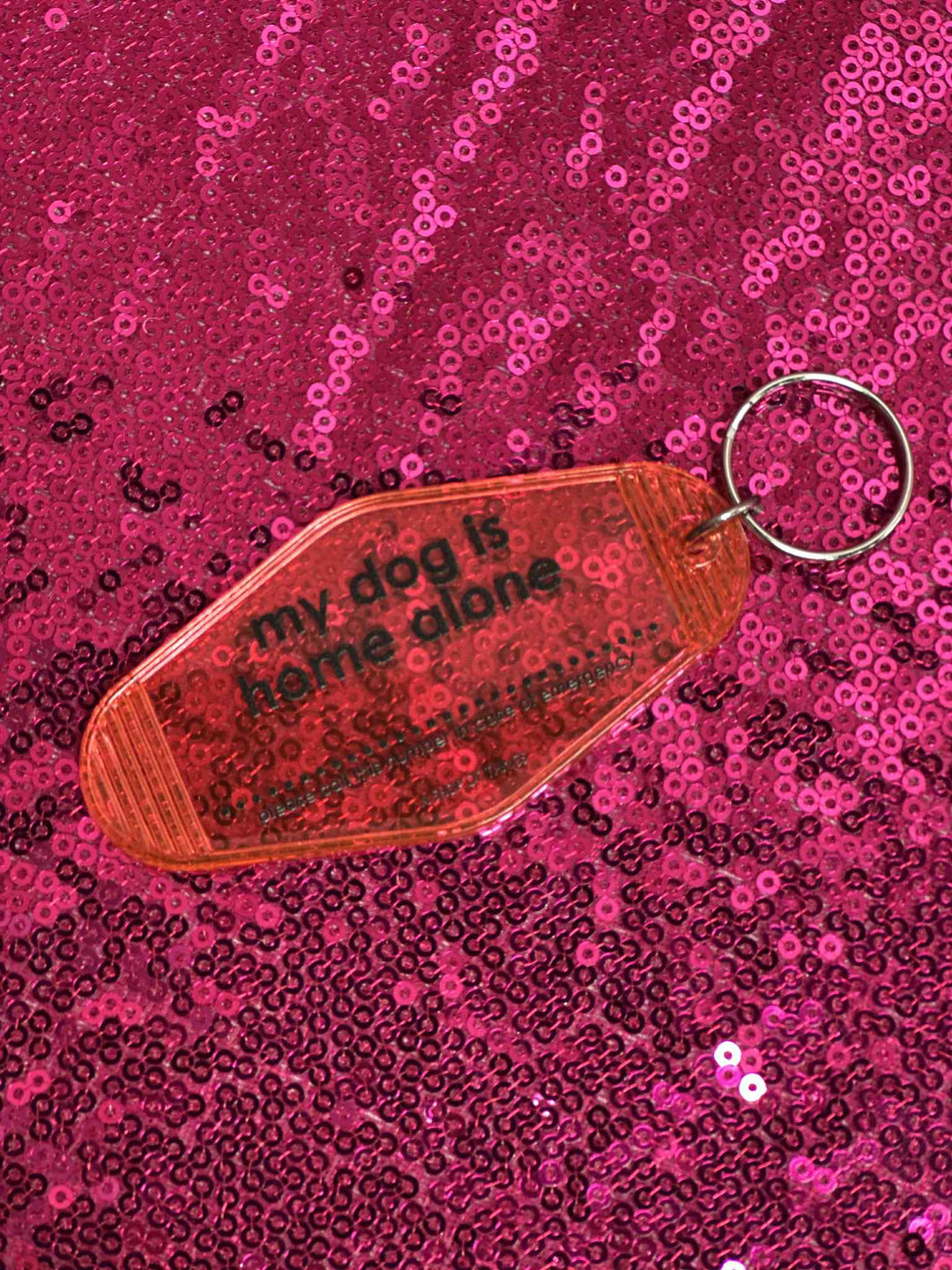 My Dog Is Home Alone Keychain