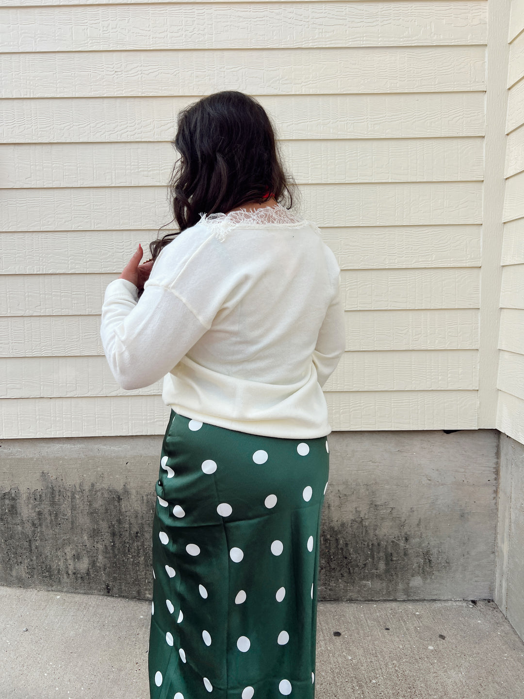 Emerald City Polka Dot Midi Skirt