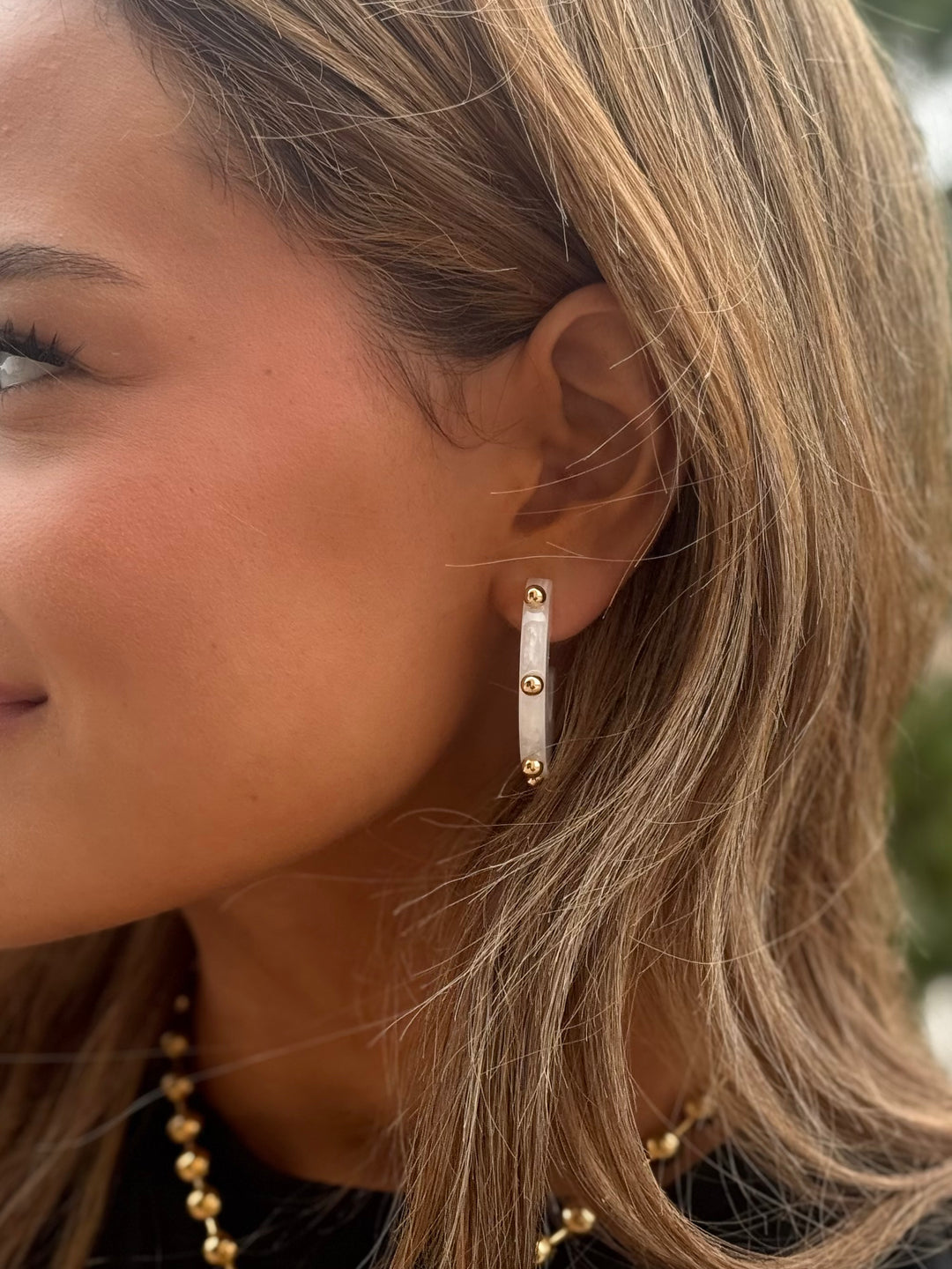 The Vera Studded Hoops