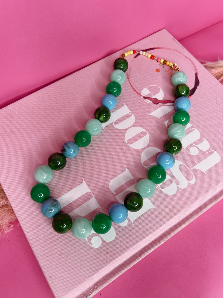 Sea Green Beaded Necklace