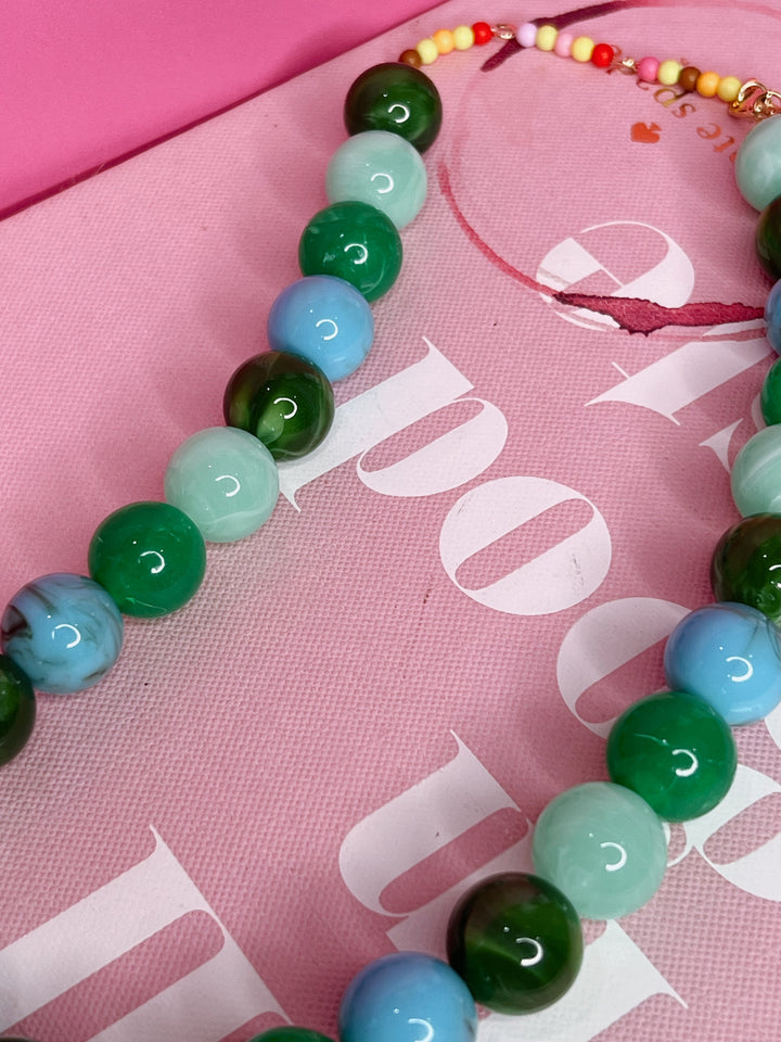 Sea Green Beaded Necklace