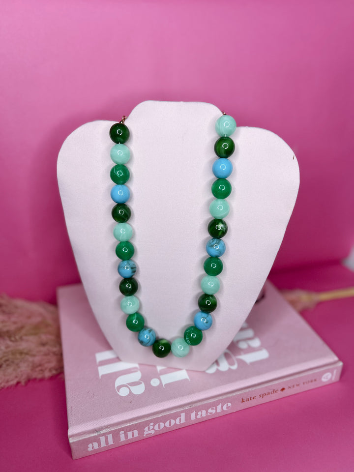 Sea Green Beaded Necklace