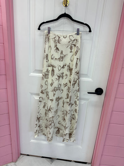 Western Romance Midi Skirt