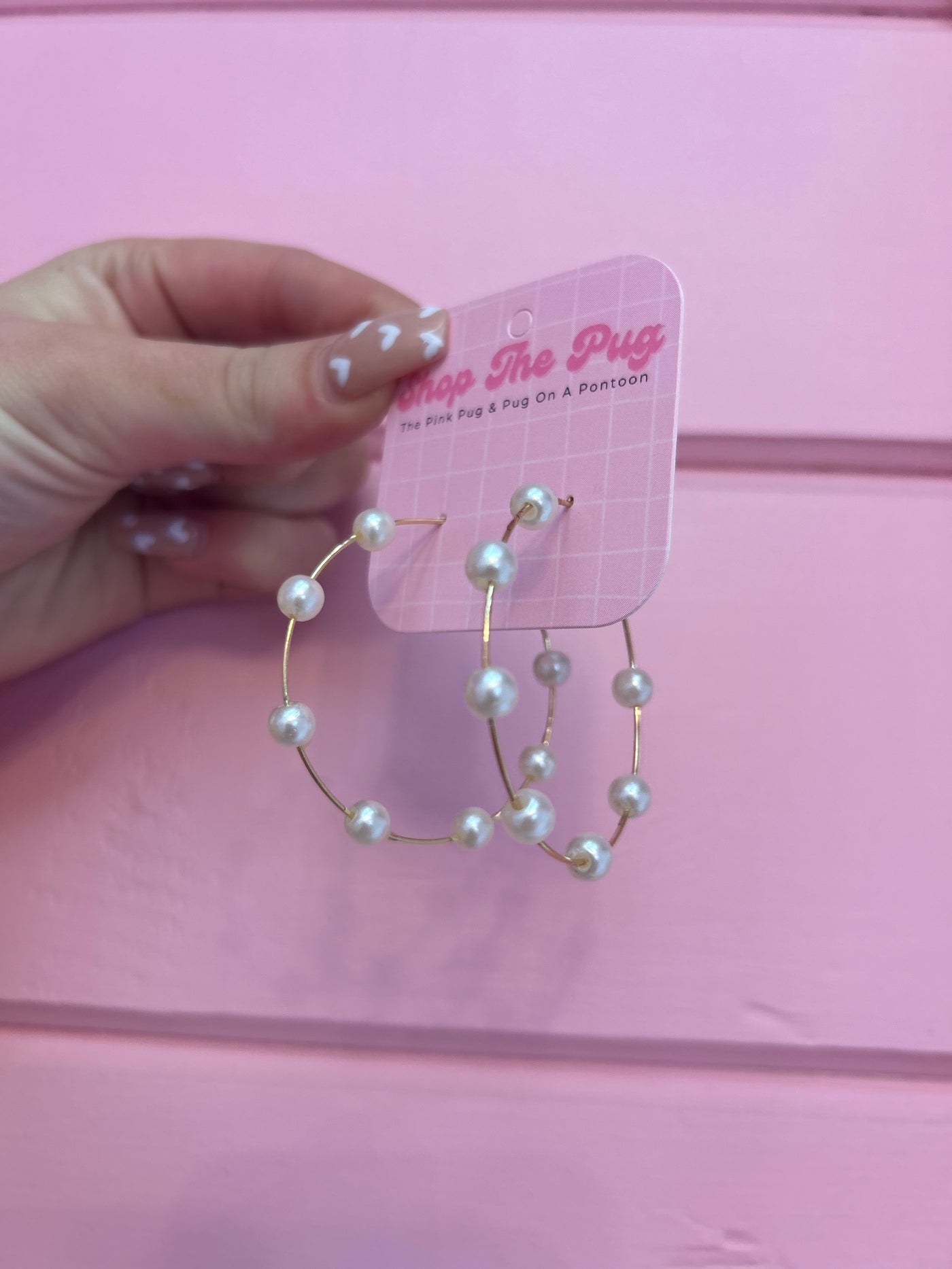 Dainty Pearl Hoops