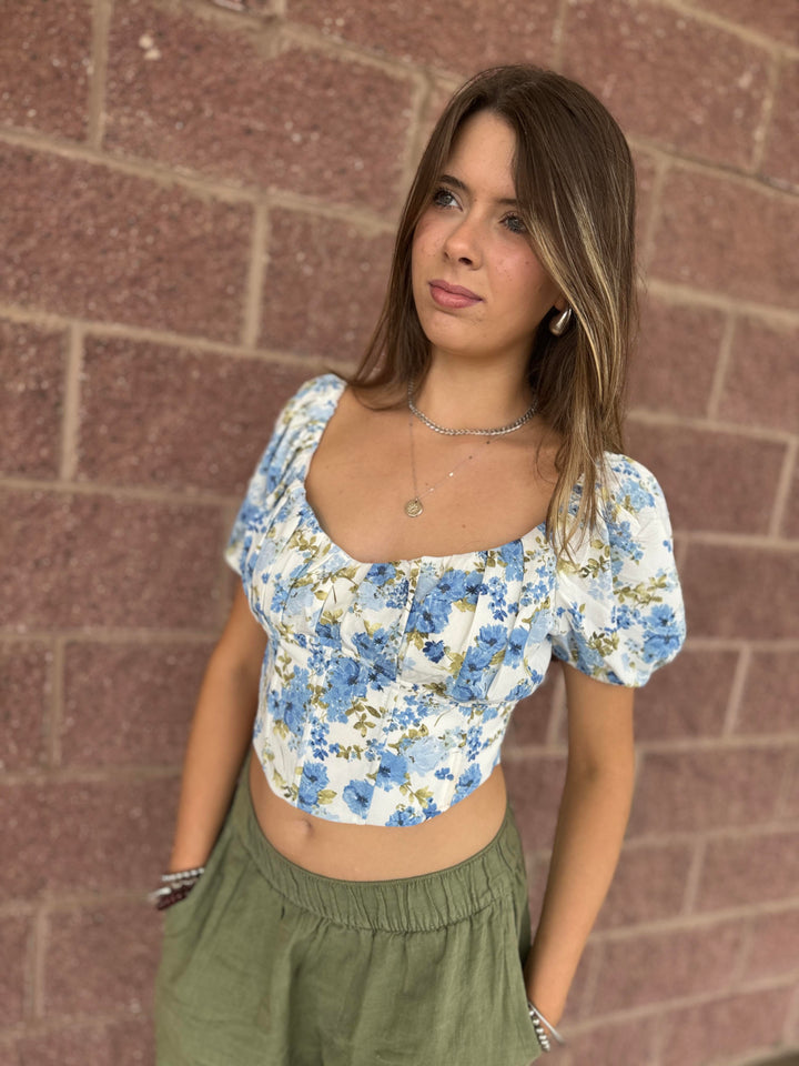 The Adrian Floral Corset Top