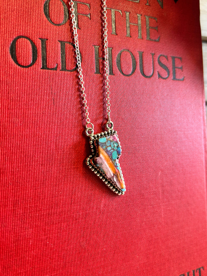 Authentic Pink Dhalia Lightning Strike Necklace