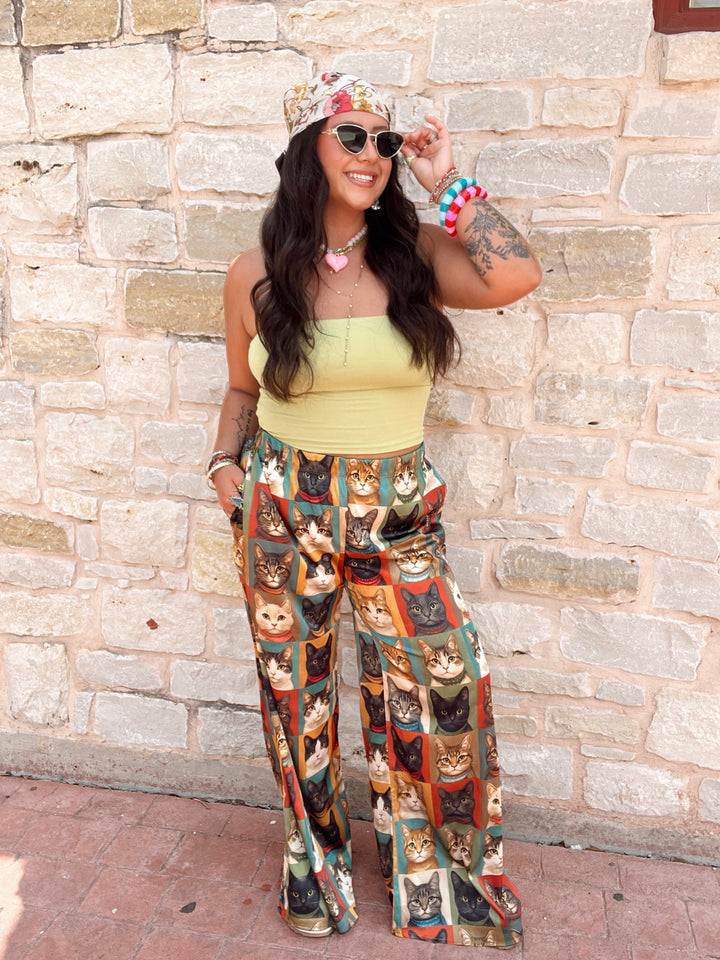 Meow Moment Wide Leg Pants